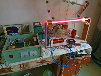 A pair of home-made Plasma Tube systems.