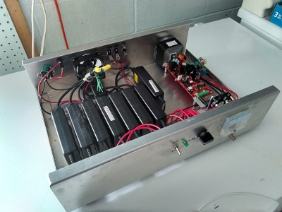 This is the heart of the plasma tube system. Power supplies, SPA5 amplifier and controls. (View 1)